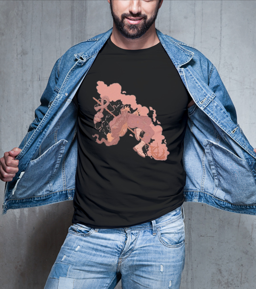 Demon Hunter Exile Warrior Art With Sword And Abstract T-Shirt