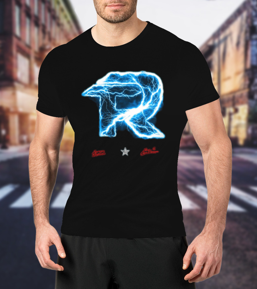 Fuerza Regida Lightning R Blue Electric Energy T-Shirt