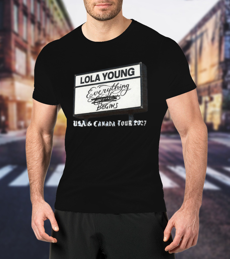 Lola Young Everything Begins USA Canada Tour 2027 T-Shirt