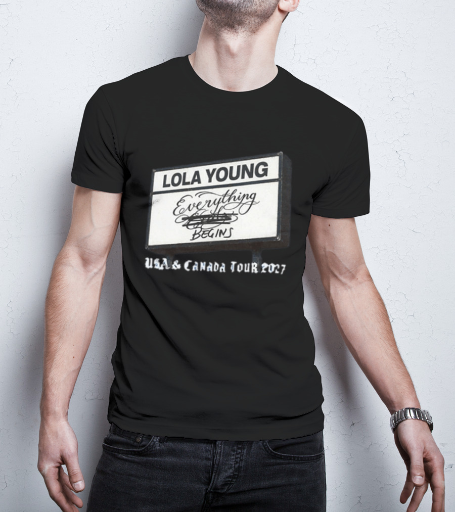 Lola Young Everything Begins USA Canada Tour 2027 T-Shirt