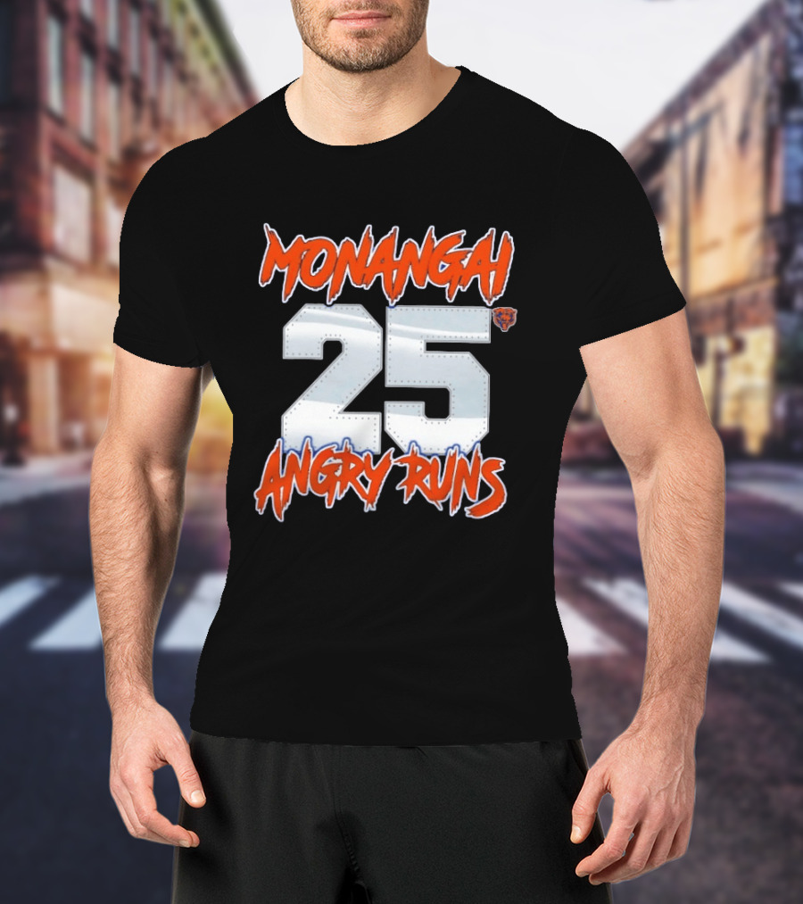 Monangai 25 Angry Runs Chicago Bears 2026 T-Shirt
