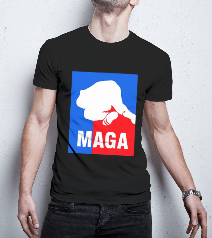 MAGA Political Parody Silhouette Red And Blue T-Shirt