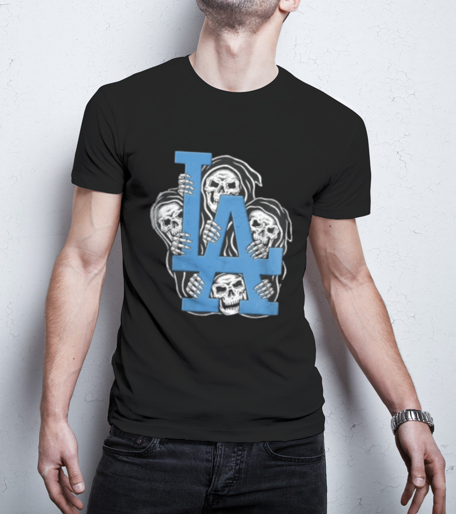 MLB Los Angeles Dodgers LA Four Grim Reapers Holding T-Shirt