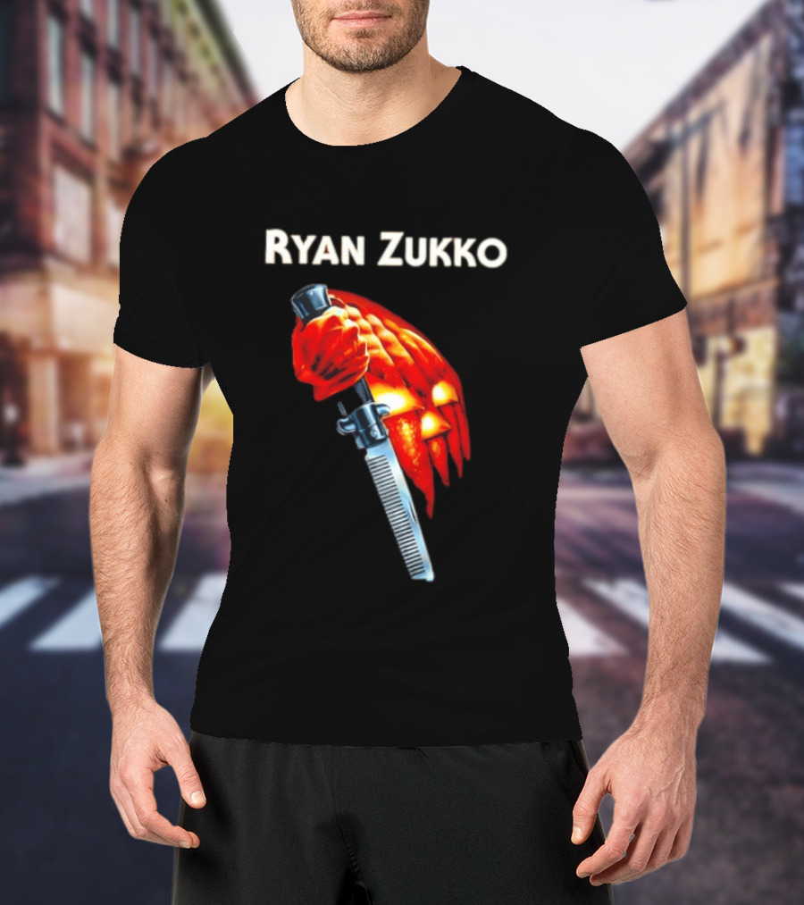 Ryan Zukko Killer Pumpkin Comb Halloween T-Shirt