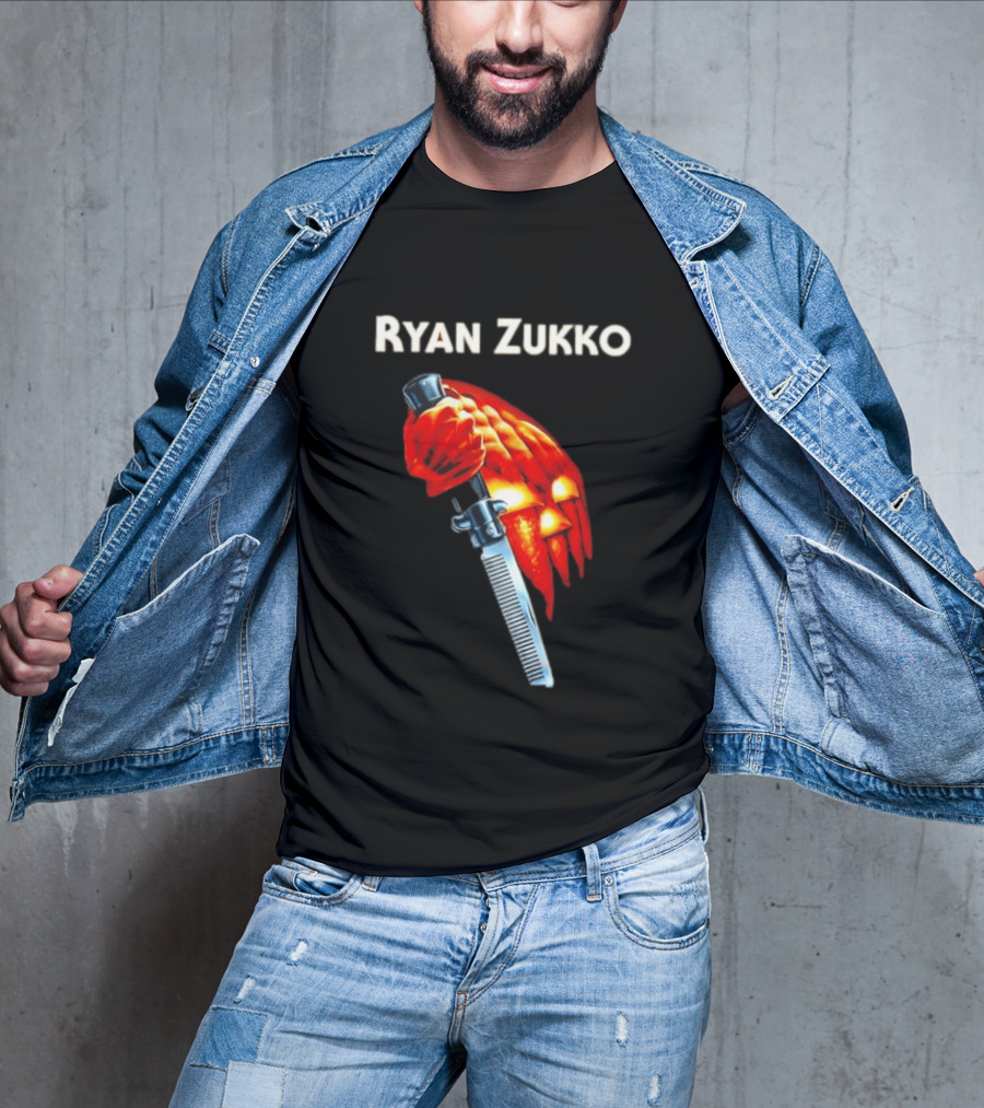 Ryan Zukko Killer Pumpkin Comb Halloween T-Shirt