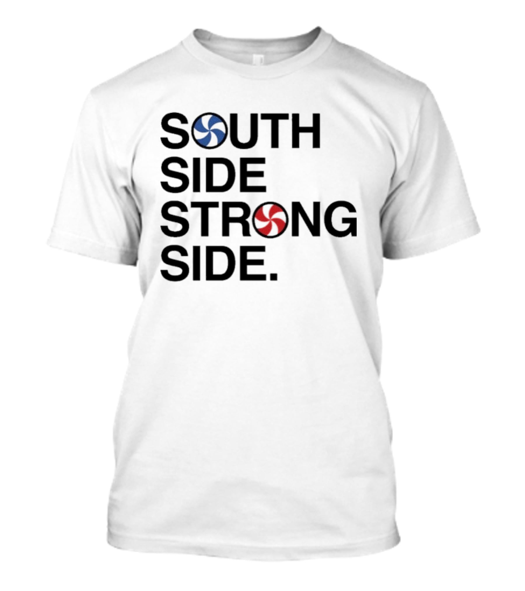 Chicago White Sox South Side Strong Side With Red And Blue Baseball T-Shirt