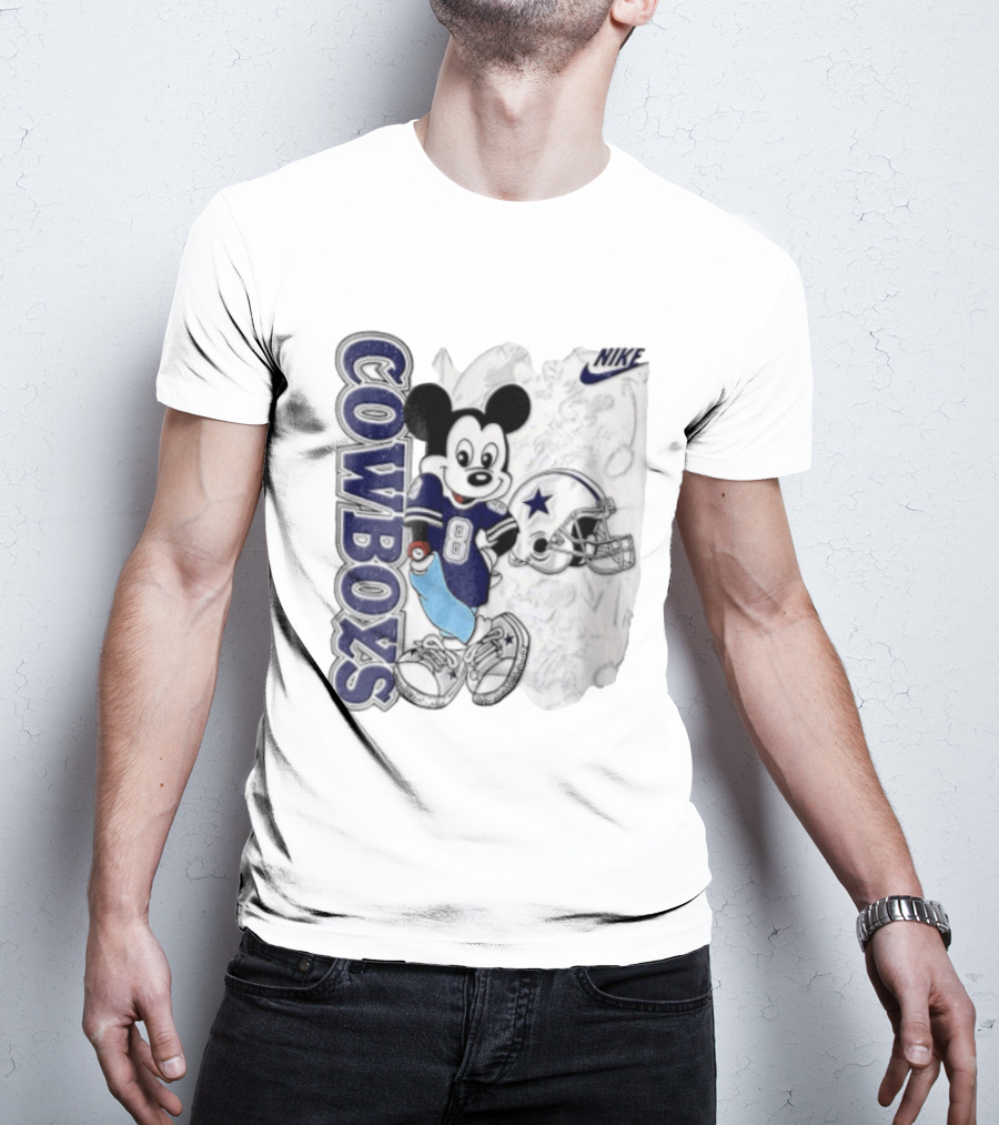 Cowboys Mickey Mouse 8 Football Jersey Cartoon Nike T-Shirt