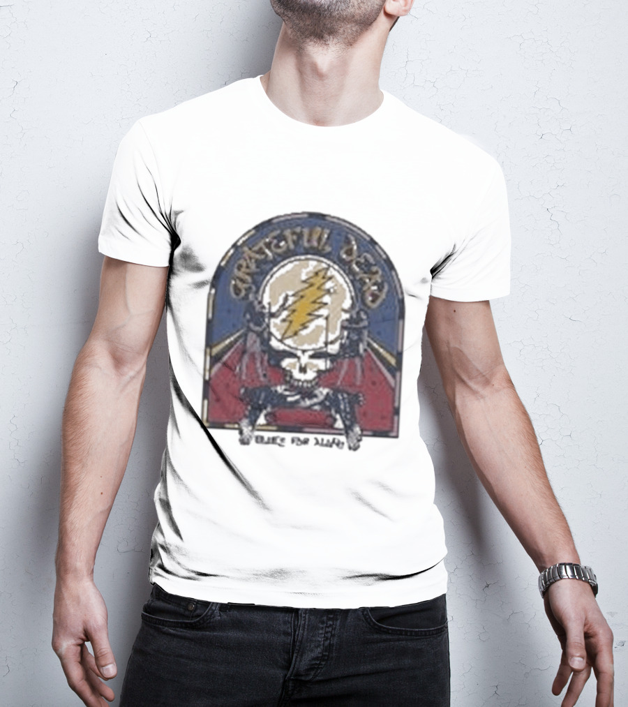 Grateful Dead Blues For Allah Skull Lightning Bolt T-Shirt