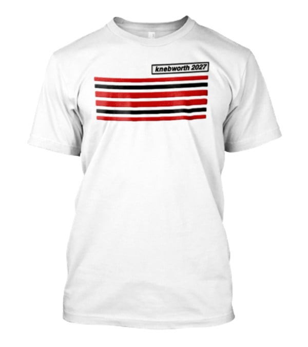 Knebworth 2027 Red And Black Horizontal Stripes T-Shirt