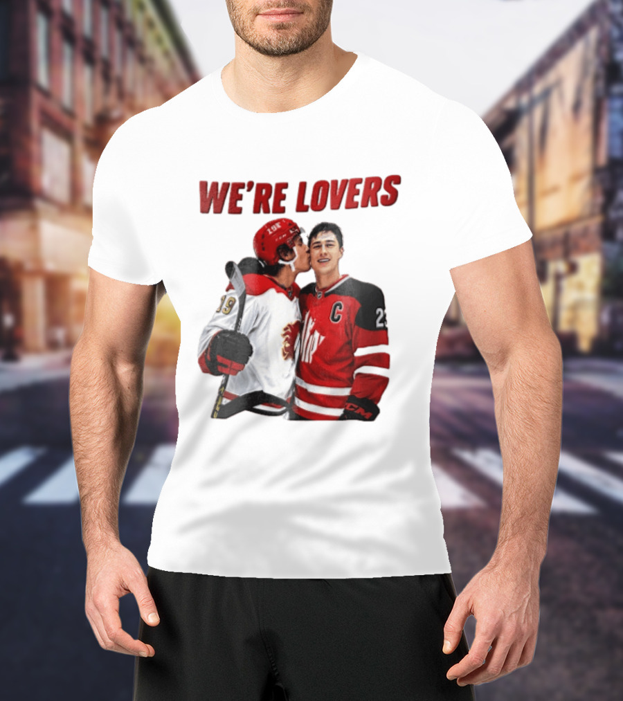 NHL Calgary Flames Matthew Tkachuk Quinn Hughes We're Lovers T-Shirt