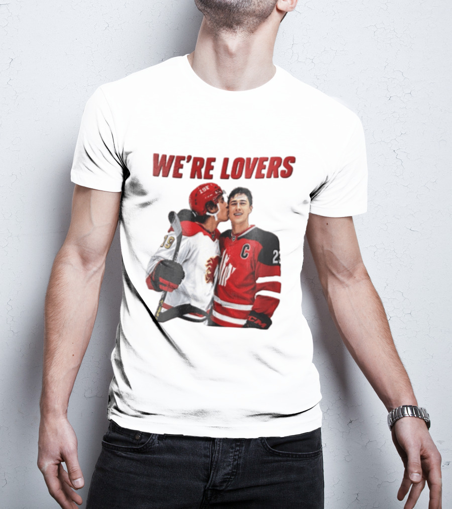 NHL Calgary Flames Matthew Tkachuk Quinn Hughes We're Lovers T-Shirt