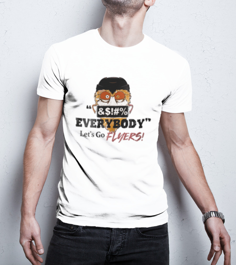 Gritty Flyers Everybody Let's Go NHL Philadelphia Hockey Helmet Cartoon T-Shirt