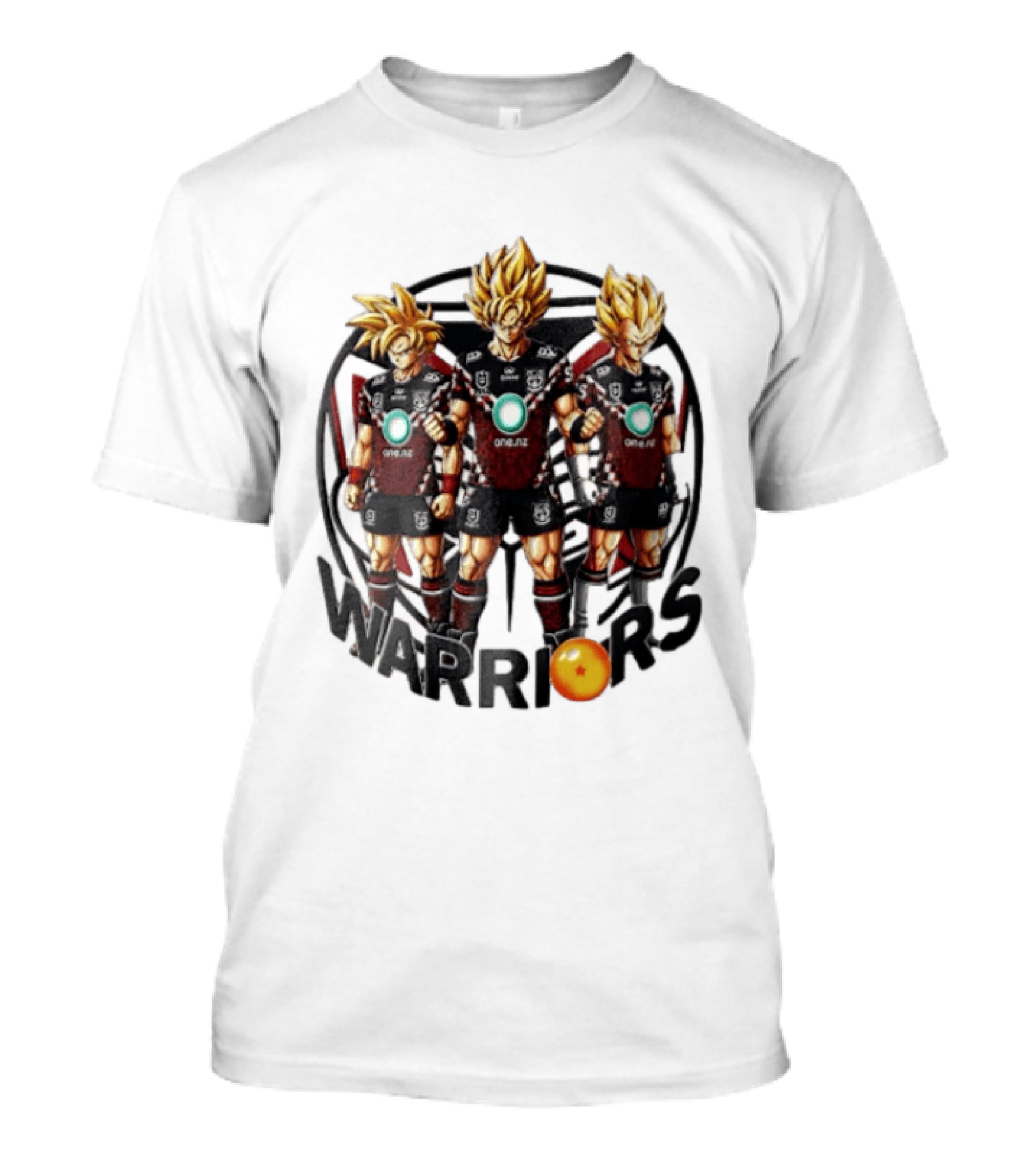 NRL New Zealand Warriors One NZ Super Saiyan Warriors Fusion T-Shirt