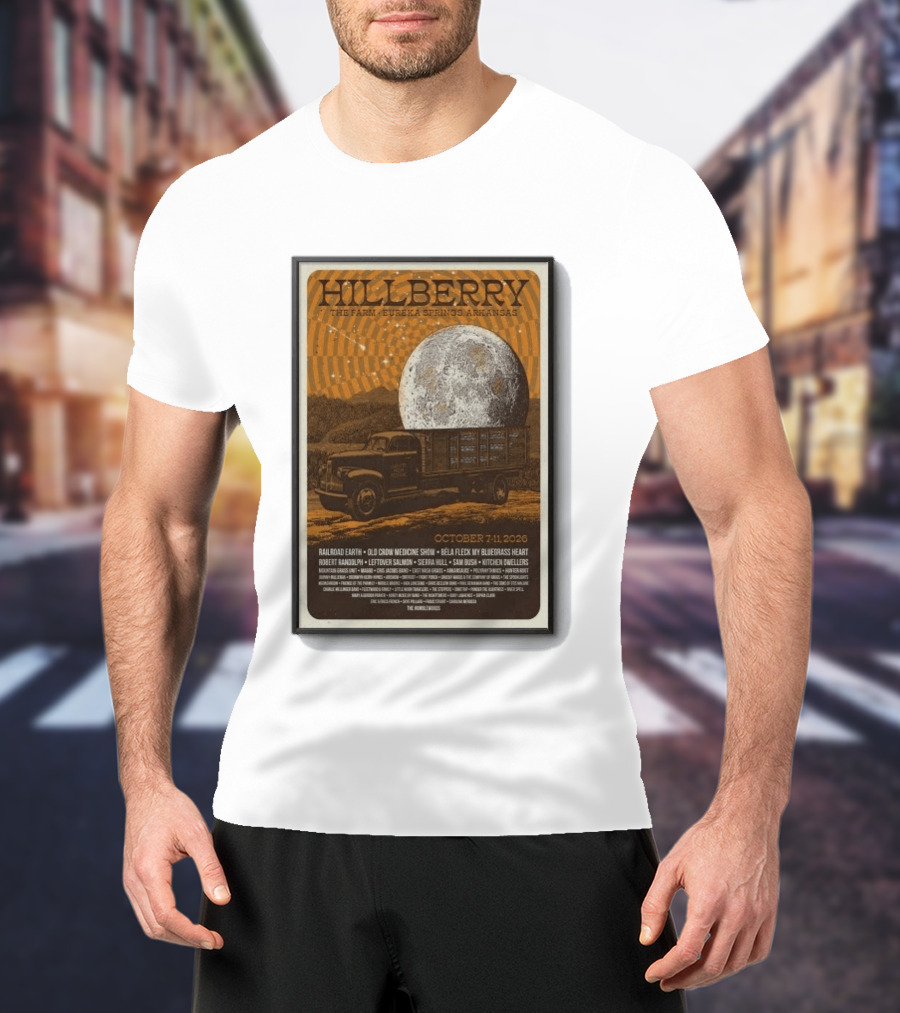 Hillberry Festival 2026 The Farm Eureka Springs Arkansas October 7 11 Railroad Earth Old Crow Medicine Show Bella Fleck T-Shirt