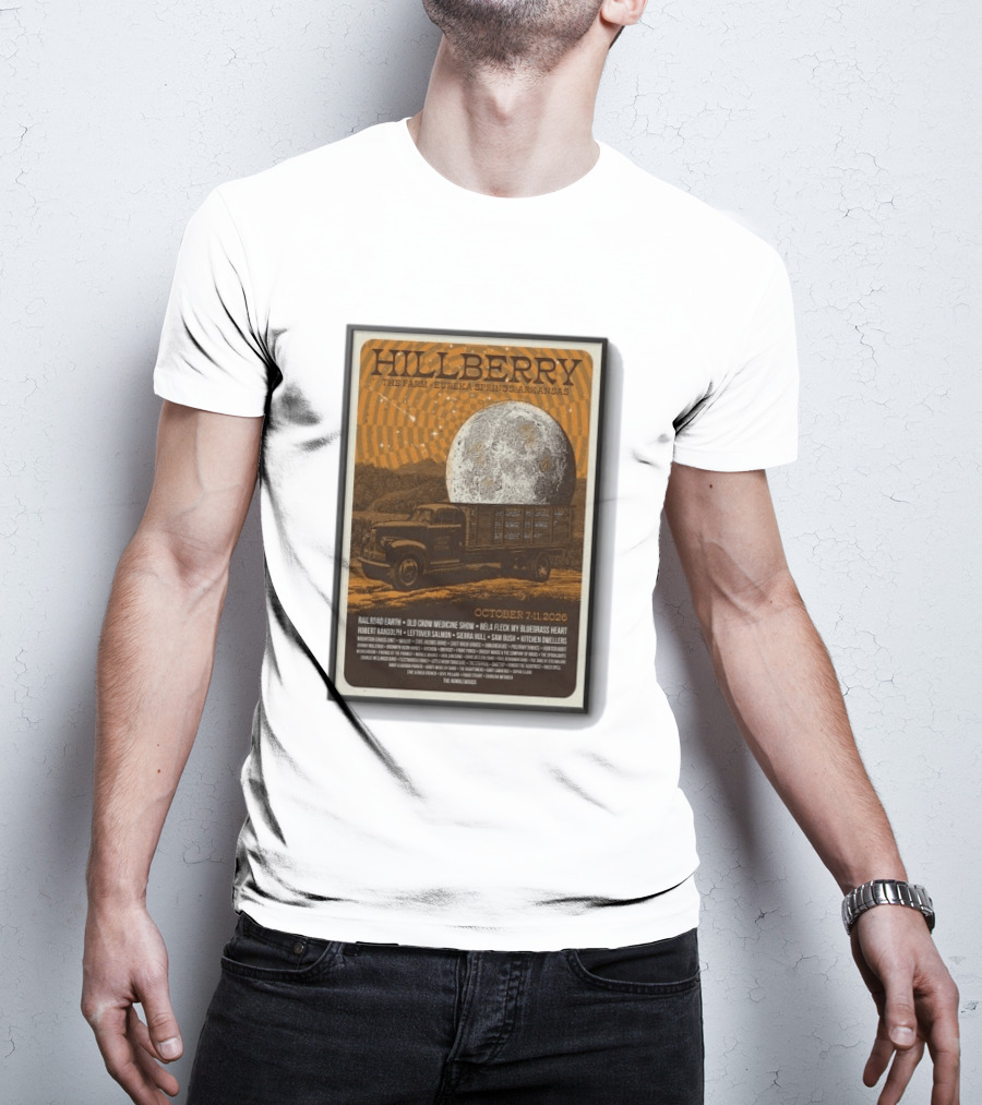 Hillberry Festival 2026 The Farm Eureka Springs Arkansas October 7 11 Railroad Earth Old Crow Medicine Show Bella Fleck T-Shirt