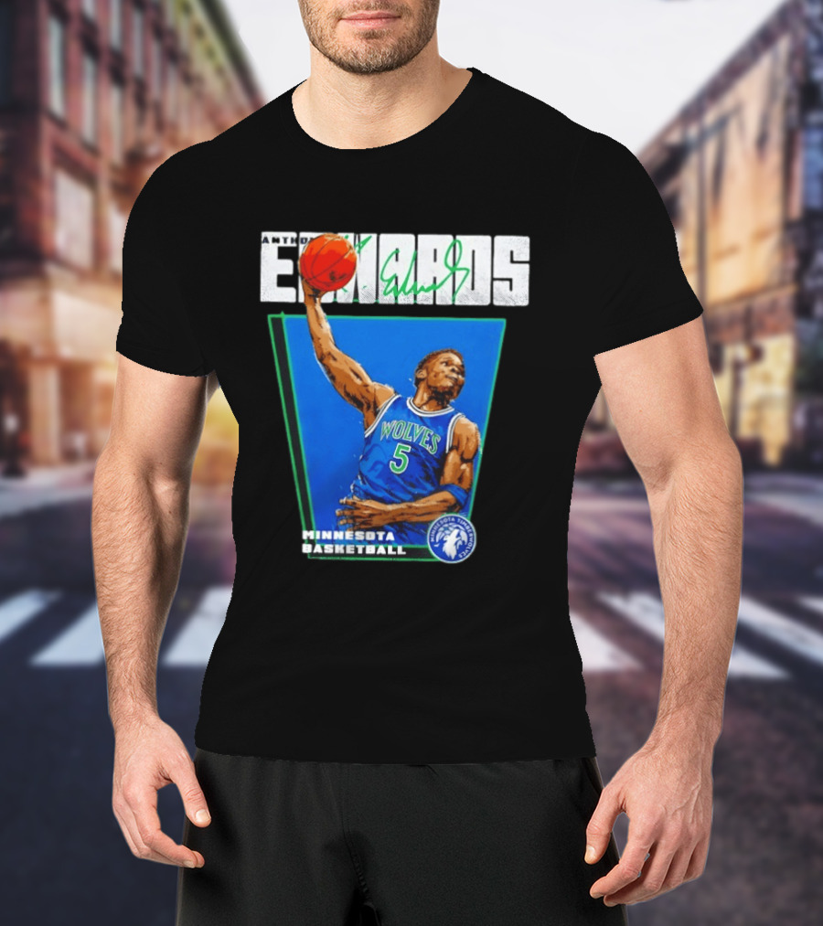 Anthony Edwards Minnesota Basketball Timberwolves Dunking Action T-Shirt