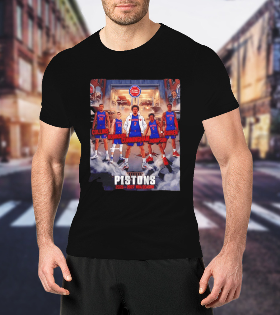 Detroit Pistons 2026 2027 NBA Season Cunningham Thompson Duren Robinson Collins T-Shirt