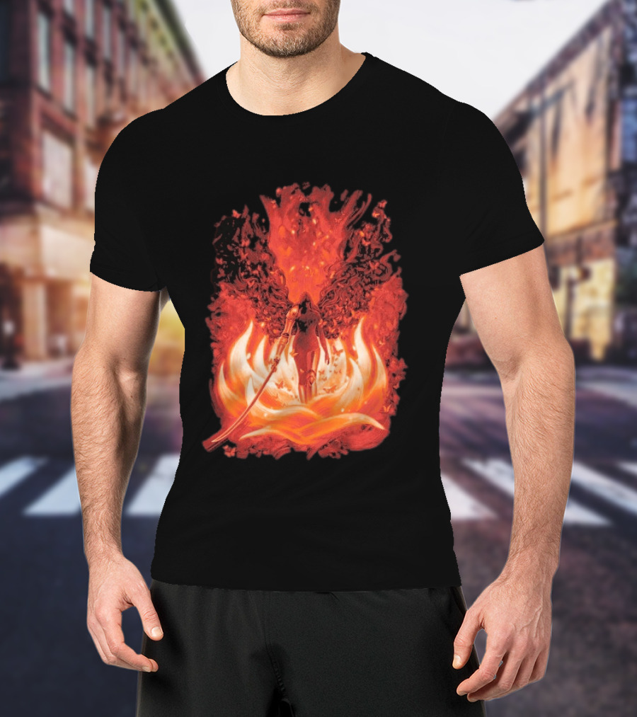 Elden Ring Scarlet Bloom Sword Woman Fiery Flower T-Shirt