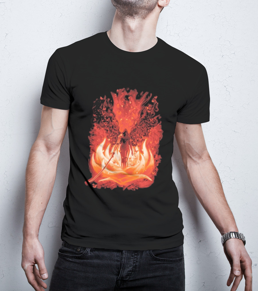 Elden Ring Scarlet Bloom Sword Woman Fiery Flower T-Shirt