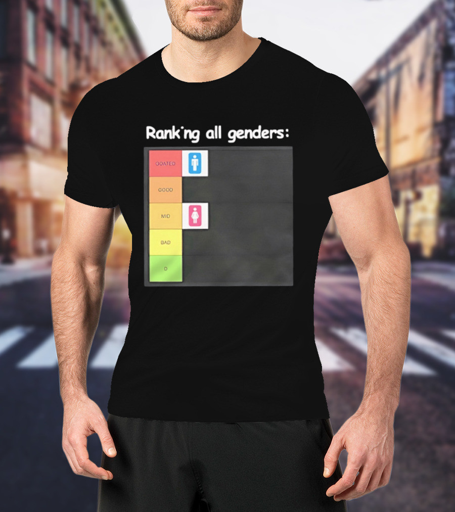 Ranking All Genders GOATed Good Mid Bad D T-Shirt