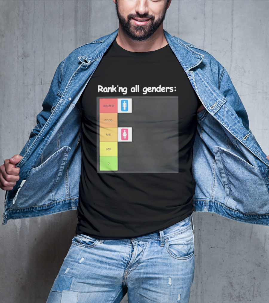 Ranking All Genders GOATed Good Mid Bad D T-Shirt