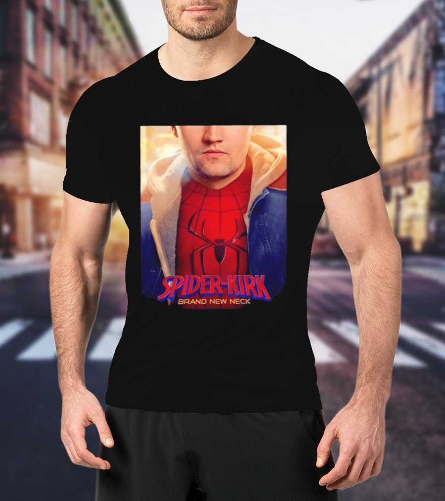 Spider Kirk Brand New Neck Spider Man X Charlie Kirk T-Shirt