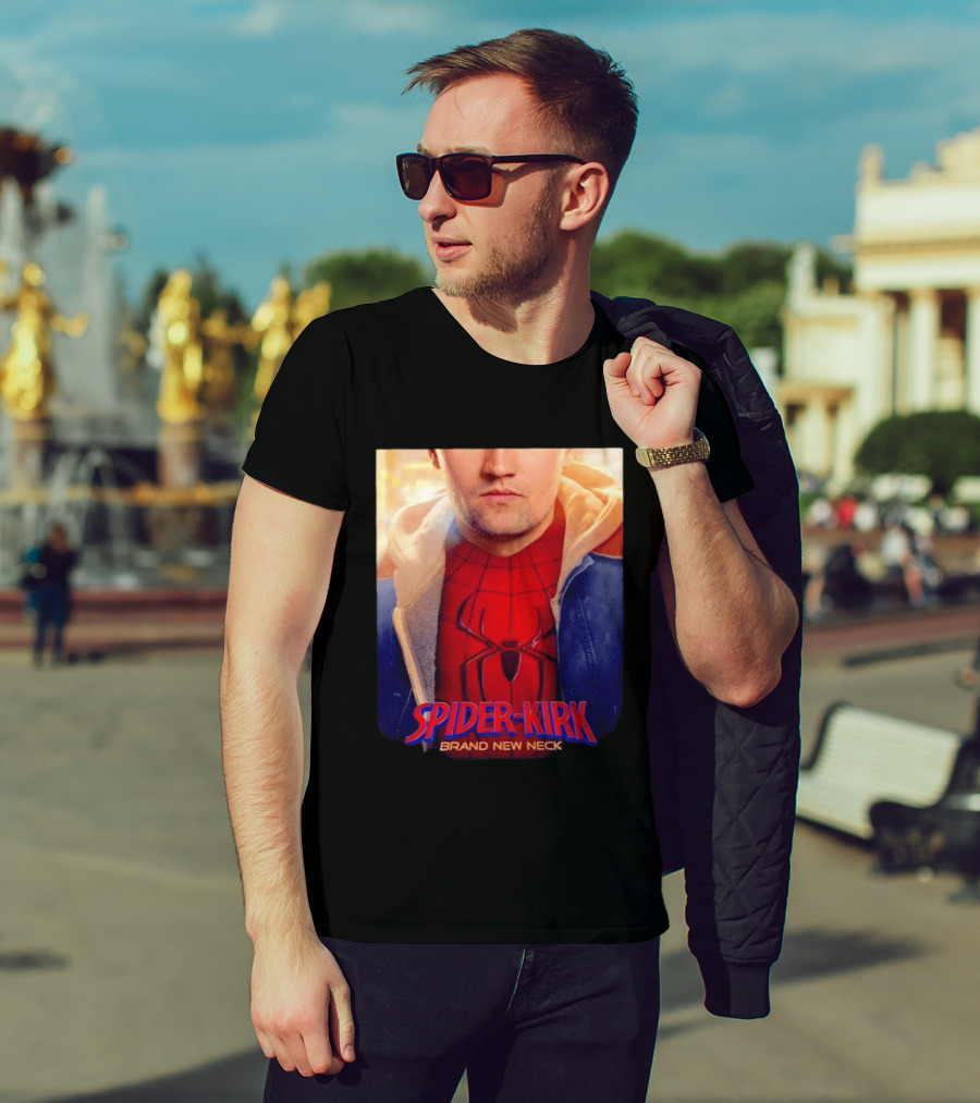 Spider Kirk Brand New Neck Spider Man X Charlie Kirk T-Shirt