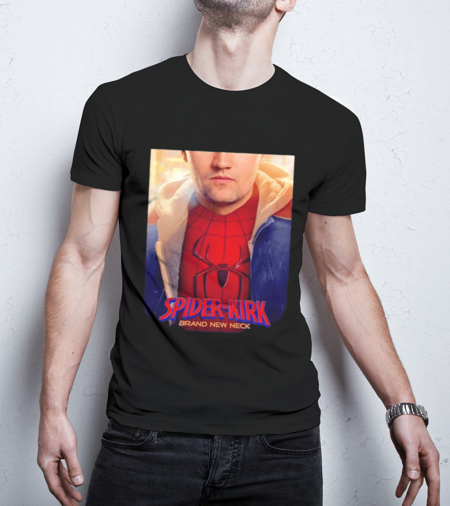 Spider Kirk Brand New Neck Spider Man X Charlie Kirk T-Shirt