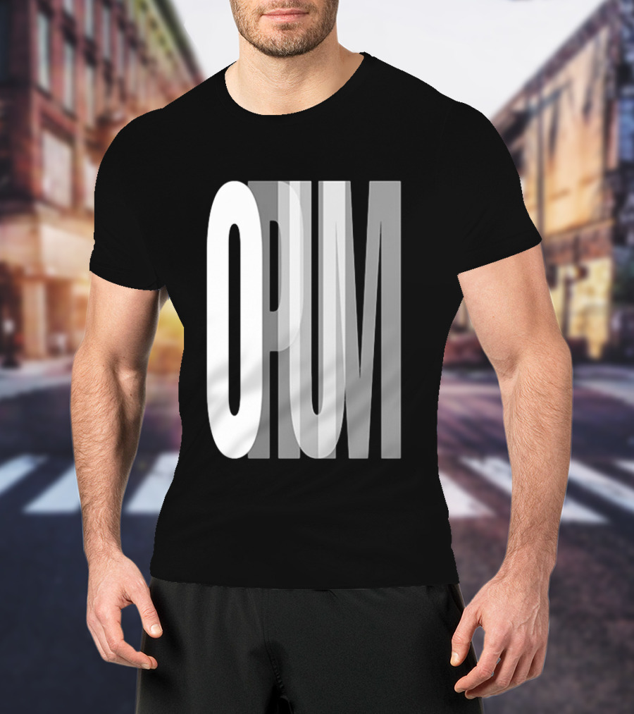 Opium Store Opium 00 Bold Text Optical Illusion T-Shirt