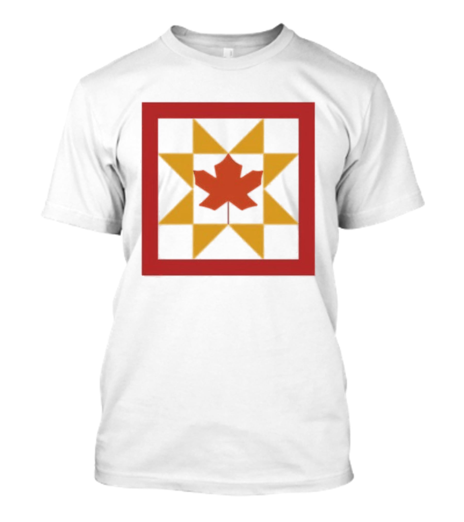 Kentucky Fall Quilt Maple Leaf Star Patchwork T-Shirt