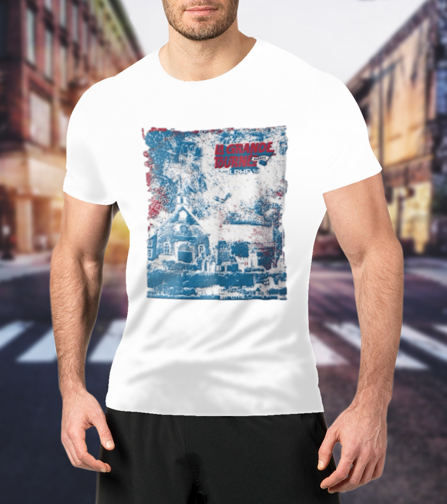 Lphf La Grande Tournee Quebec City Skyline Church Buildings T-Shirt