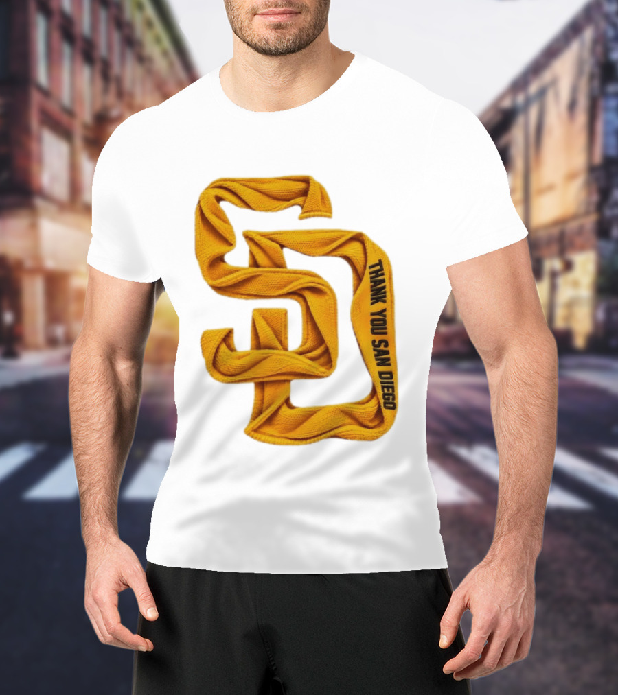 San Diego Padres Thank You San Diego SD Scarf T-Shirt