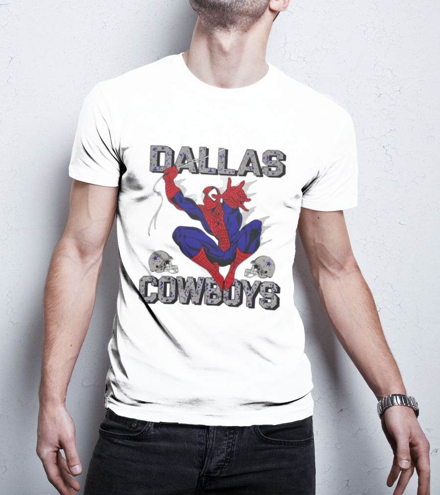 Dallas Cowboys Spider Man Marvel Super Hero NFL T-Shirt