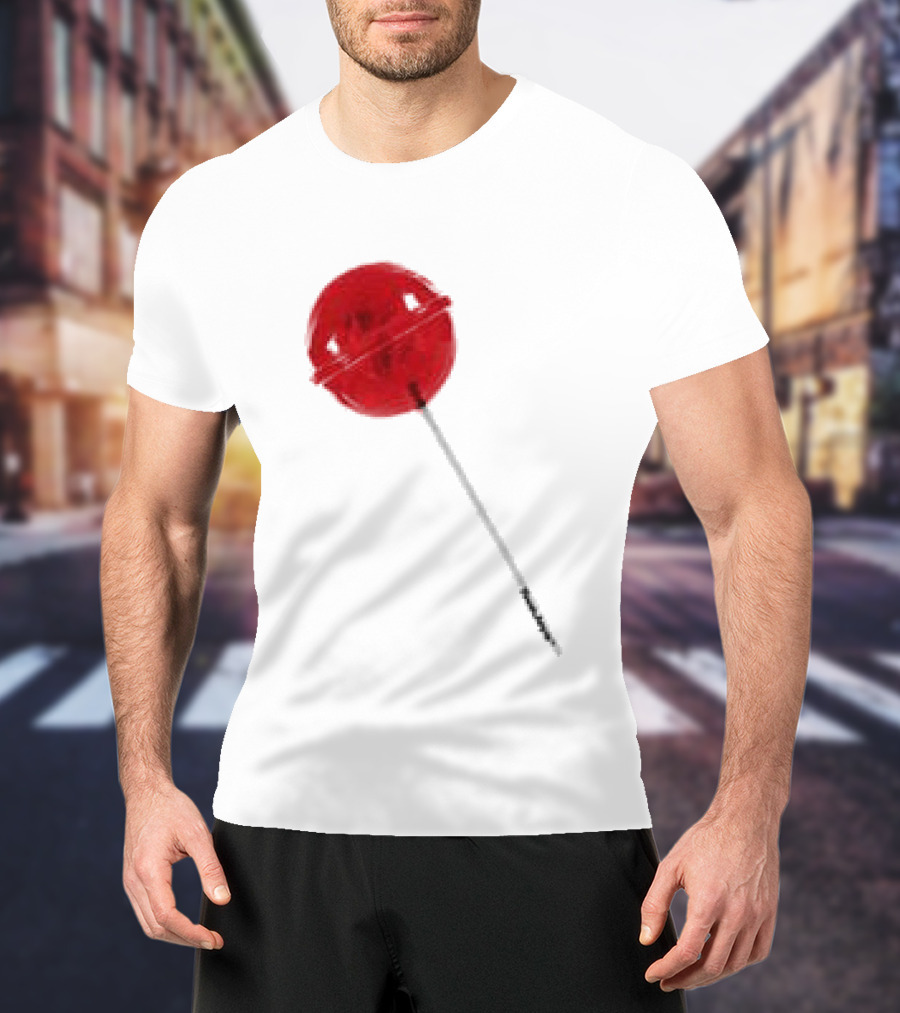 Twojeys Lollipop White Red Candy Stick T-Shirt