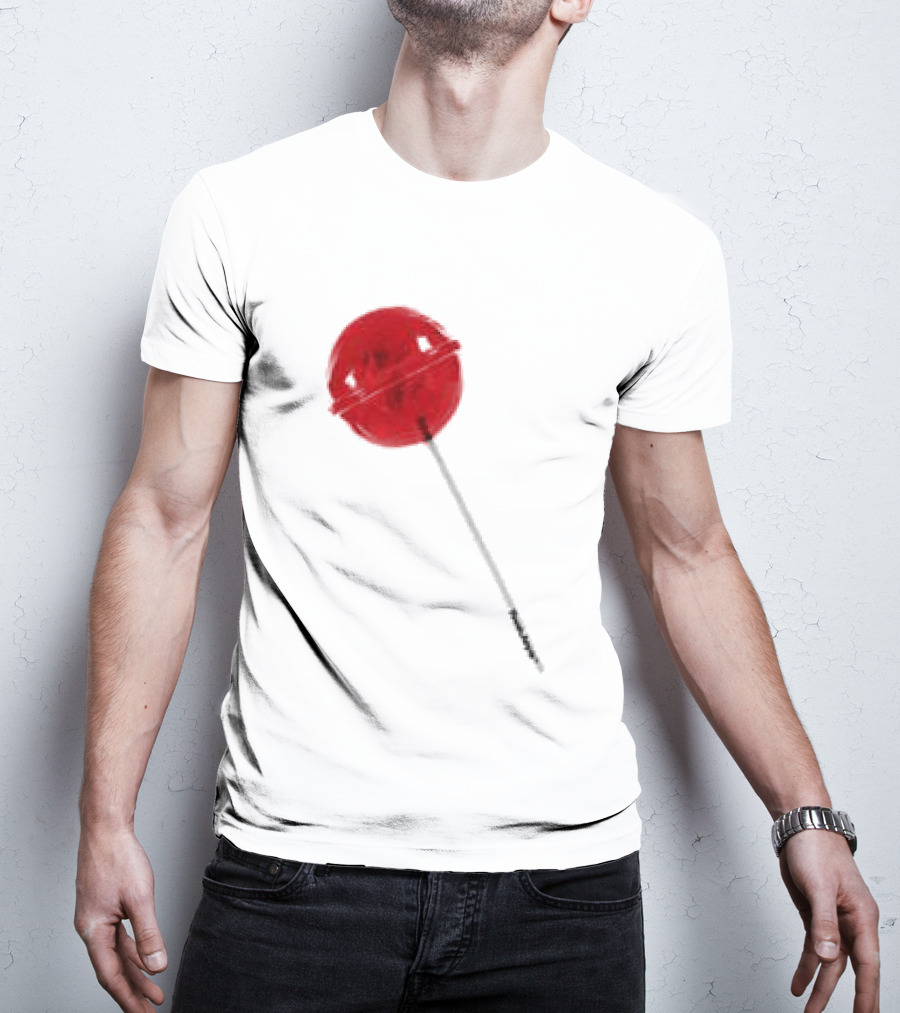 Twojeys Lollipop White Red Candy Stick T-Shirt