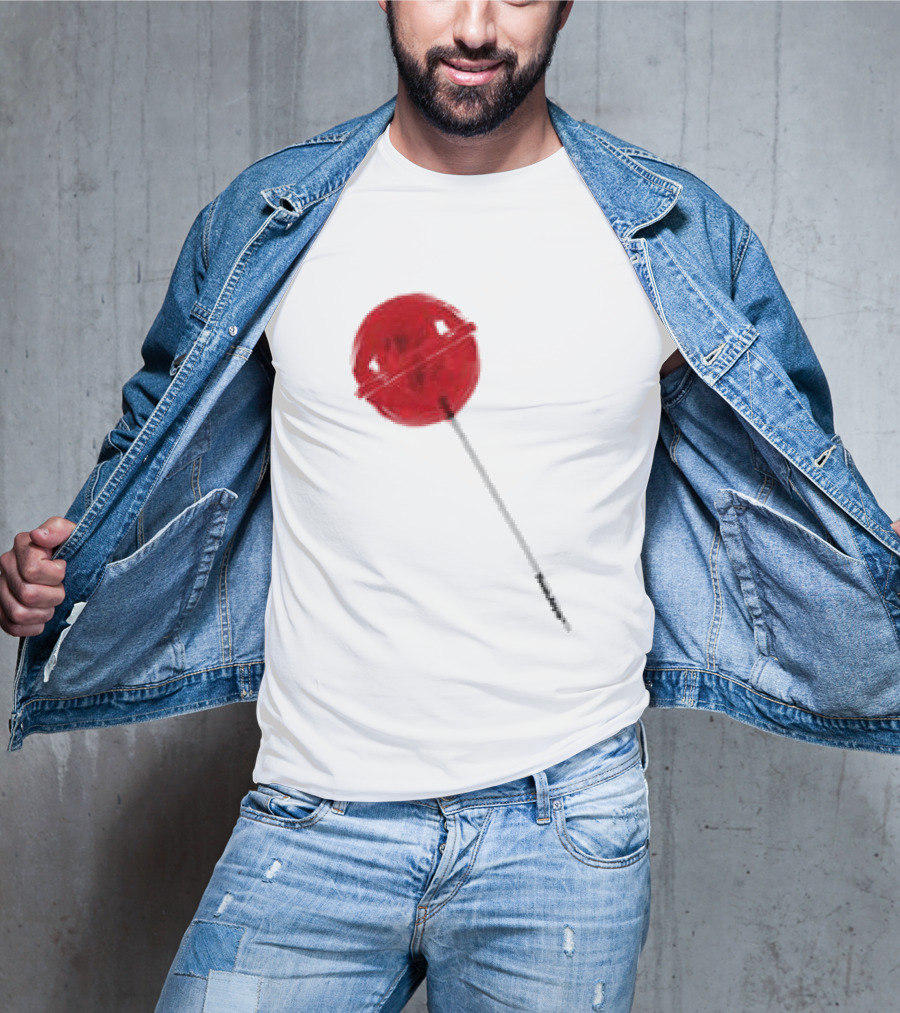 Twojeys Lollipop White Red Candy Stick T-Shirt