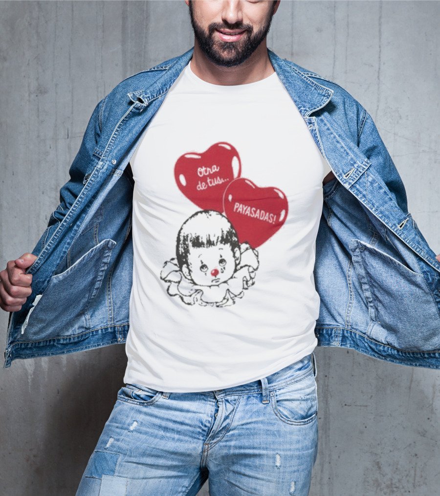 Willy Chavarria Payasadas Red Heart Balloons And Child Clown T-Shirt