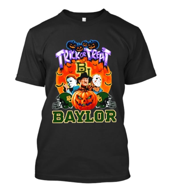 Baylor Bears Halloween 2026 Trick Or Treat Horror Characters T-Shirt