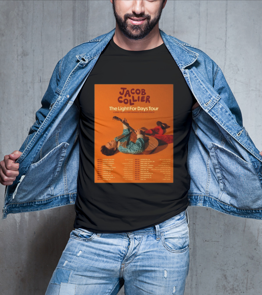 Jacob Collier The Light For Days Tour 2026 A Series Of Solo Performances In Intimate Spaces T-Shirt