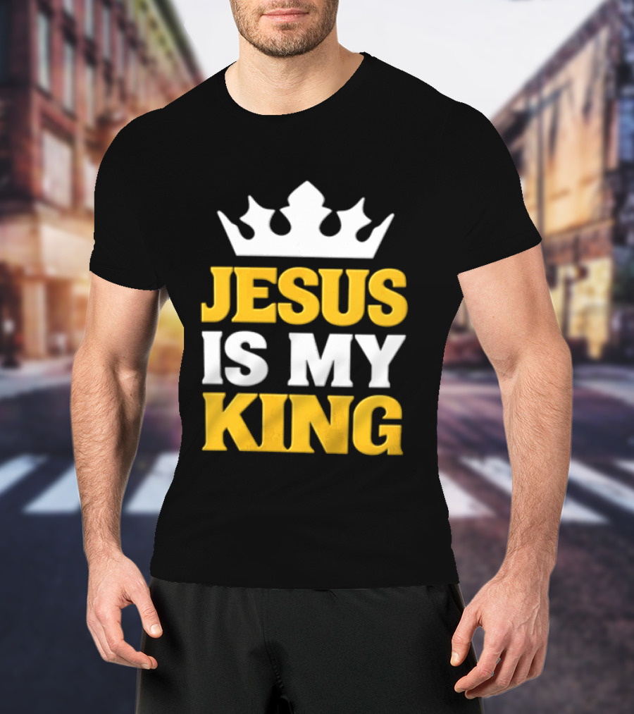 Jesus Is My King White Crown Christian Faith T-Shirt