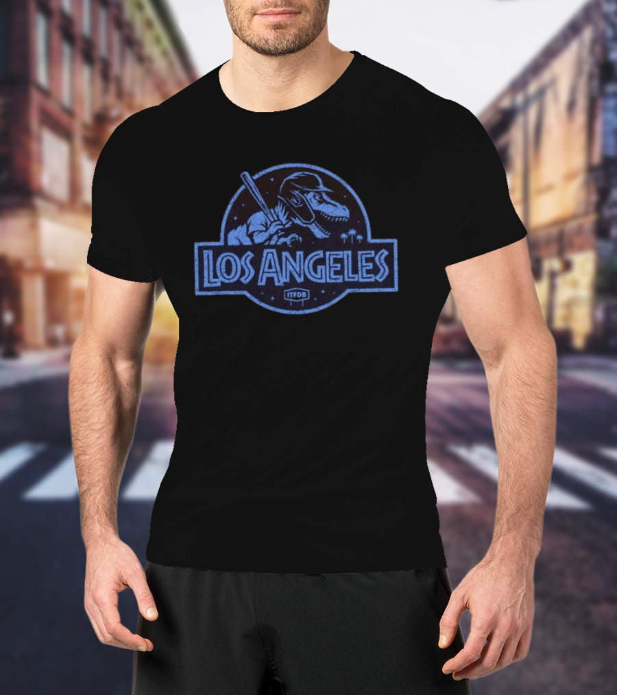 Los Angeles Rex ITFDB Baseball Distressed T-Shirt