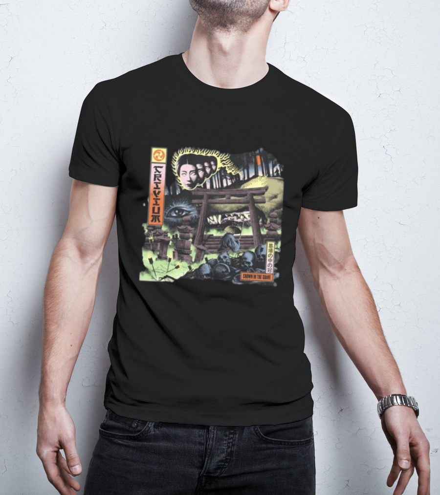 Crown In The Crate Trivium Store Citg Color Cover Black T-Shirt