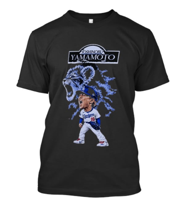 Yoshinobu Yamamoto Baby Lion Los Angeles Dodgers Number 18 T-Shirt