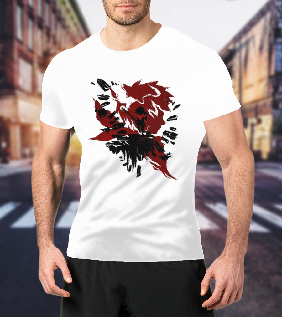 Bastion The Kid Red Silhouette Gaming T-Shirt