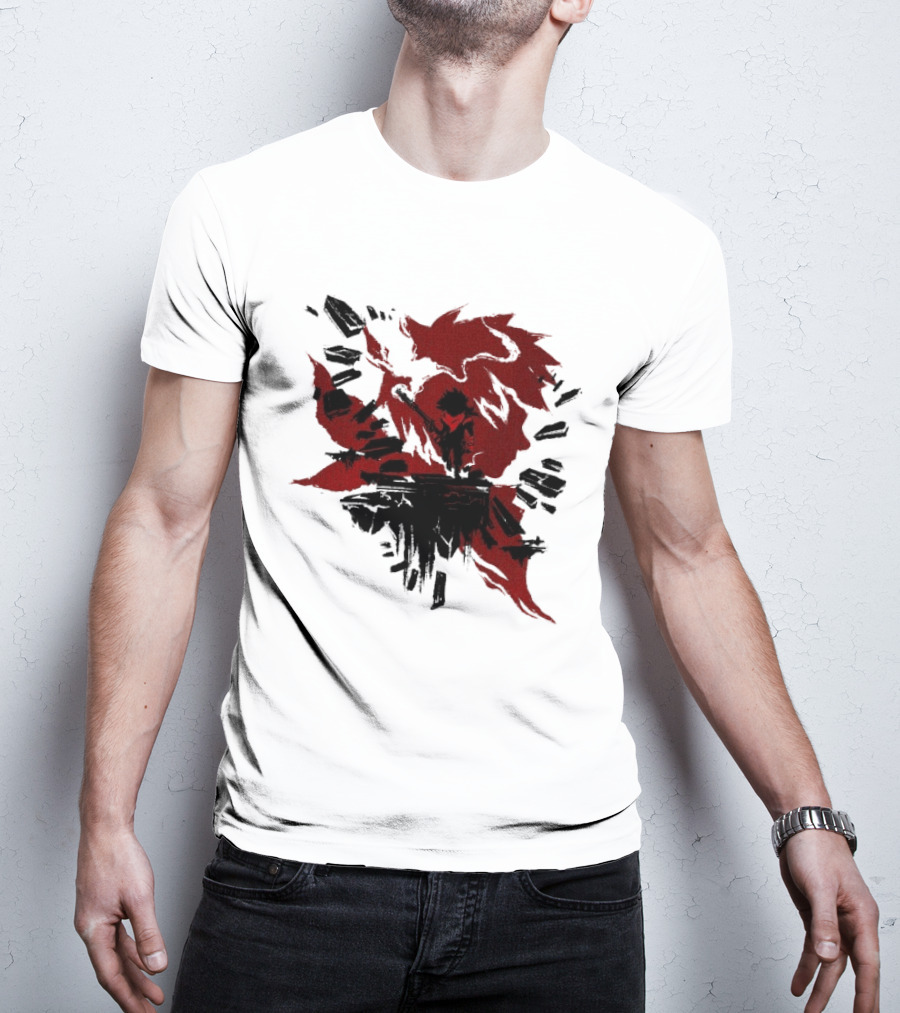 Bastion The Kid Red Silhouette Gaming T-Shirt