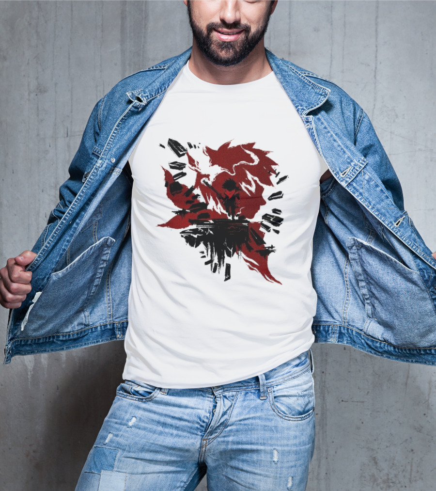 Bastion The Kid Red Silhouette Gaming T-Shirt