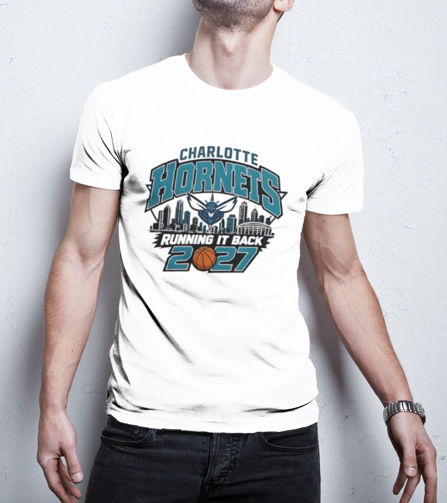 Charlotte Hornets 2027 Skyline Running It Back NBA T-Shirt