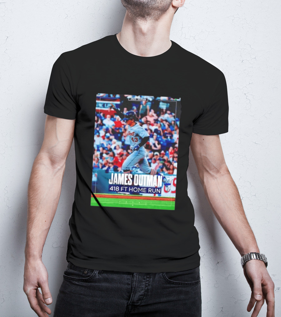 James Outman 2026 Season Detroit Tigers 418 FT Home Run T-Shirt