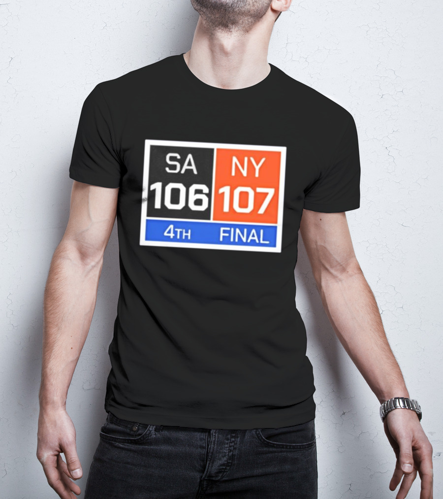 New York 107 Vs SA 106 4th Final Historic Comeback Victory T-Shirt