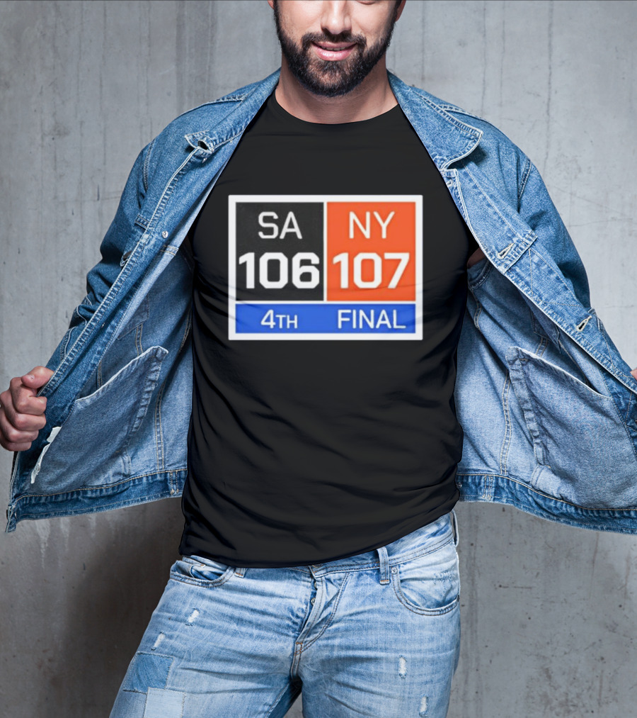 New York 107 Vs SA 106 4th Final Historic Comeback Victory T-Shirt